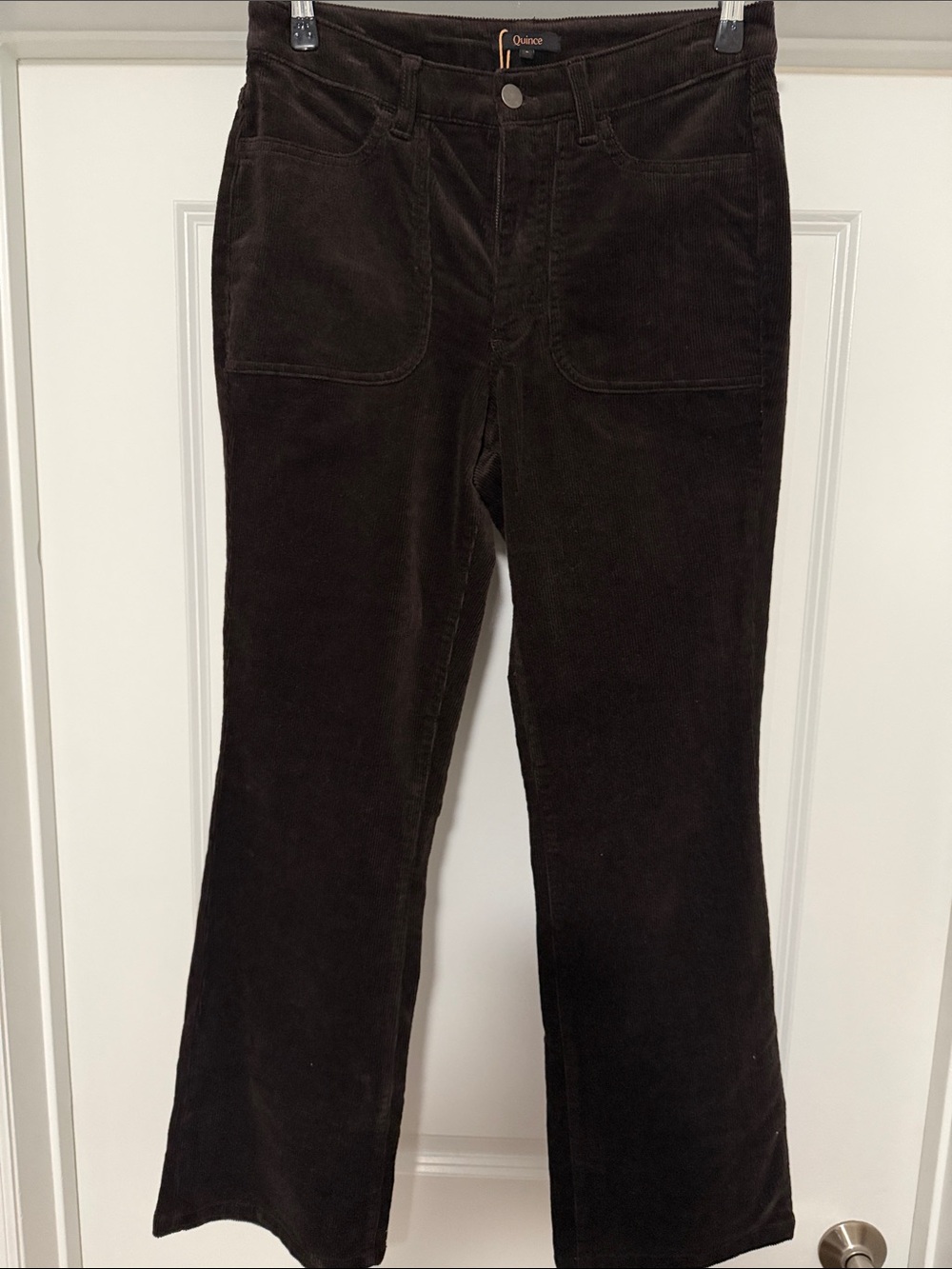 NWT Quince Dark Brown Corduroy Straight Leg Pants